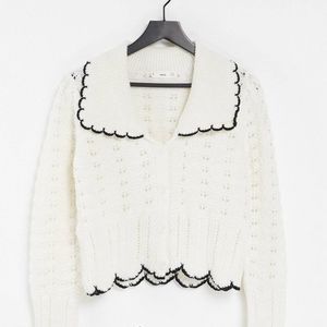 Mango| Scallop Cardigan